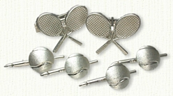 Custom Tennis Racquet Cufflinks & Custom Tennis Ball Studs